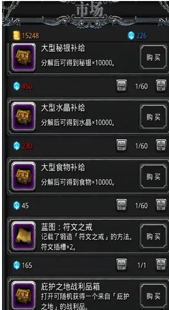 地下城堡2市场优先买什么