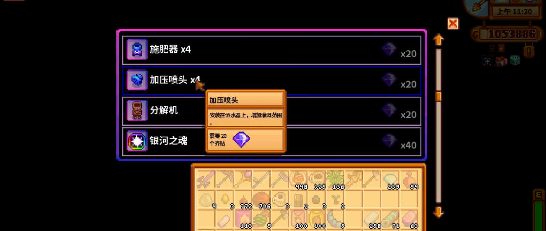 星露谷物语齐钻商店有什么
