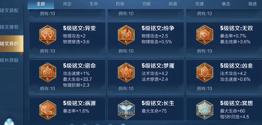 王者荣耀早期出装和铭文是什么