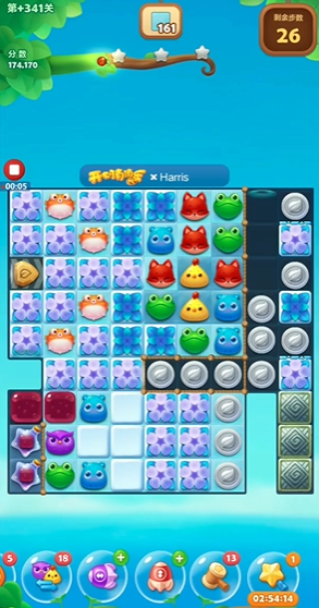 开心消消乐加341关怎么过