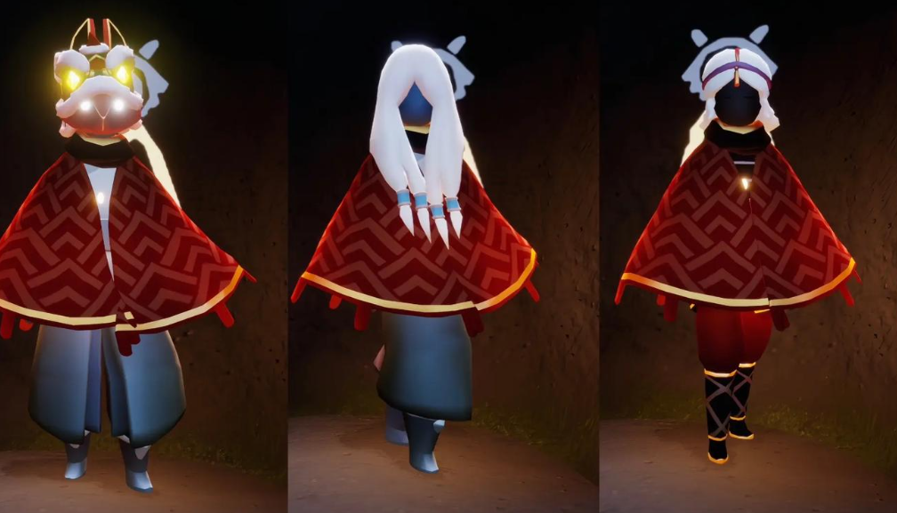 光遇红纹斗篷如何搭配