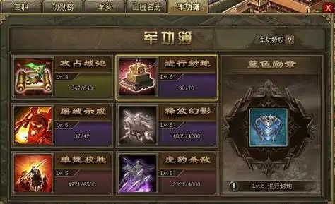 攻城掠地小国勋章有啥用