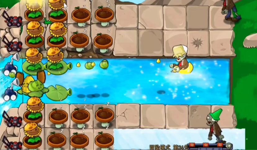 植物大战僵尸24关困难怎么过