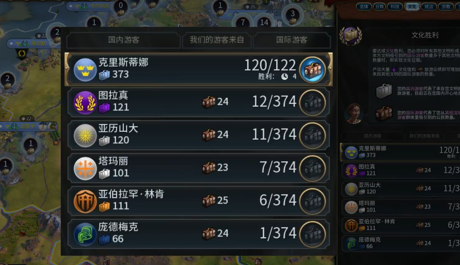 文明6如何文化胜利条件